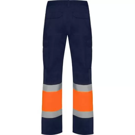 Pantaloni de vara HiVis dungi reflectorizante Daily, Bleumarin si portocaliu Pantaloni de vara HiVis dungi reflectorizante Daily, Bleumarin si portocaliu