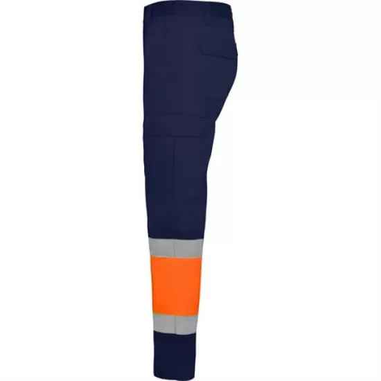 Pantaloni de vara HiVis dungi reflectorizante Daily, Bleumarin si portocaliu Pantaloni de vara HiVis dungi reflectorizante Daily, Bleumarin si portocaliu