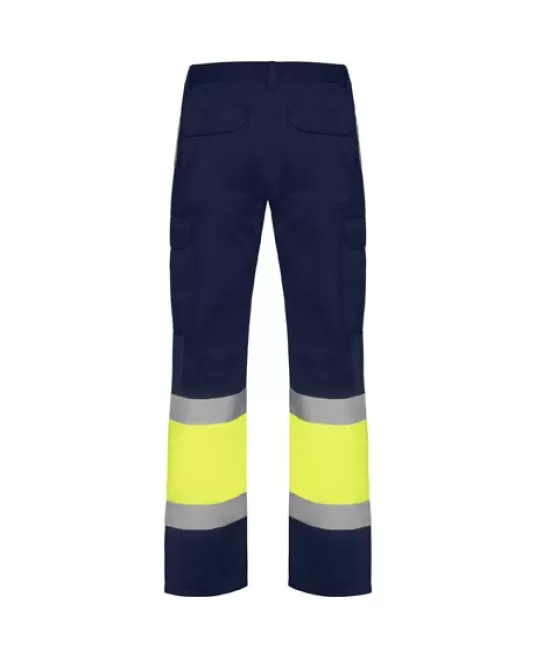 Pantaloni HiVis cu dungi reflectorizante, Daily Bleumarin/galben Pantaloni HiVis cu dungi reflectorizante, Daily Bleumarin/galben