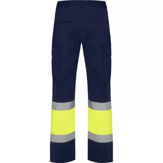 Pantaloni HiVis cu dungi reflectorizante, Daily Bleumarin/galben Pantaloni HiVis cu dungi reflectorizante, Daily Bleumarin/galben
