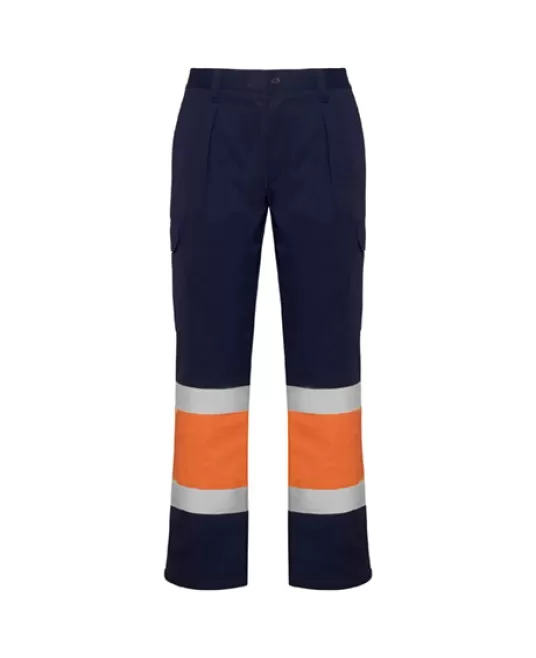 Pantaloni HiVis cu dungi reflectorizante, Daily Bleumarin/portocaliu Pantaloni HiVis cu dungi reflectorizante, Daily Bleumarin/portocaliu