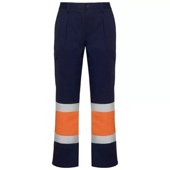 Pantaloni HiVis cu dungi reflectorizante, Daily Bleumarin/portocaliu Pantaloni HiVis cu dungi reflectorizante, Daily Bleumarin/portocaliu