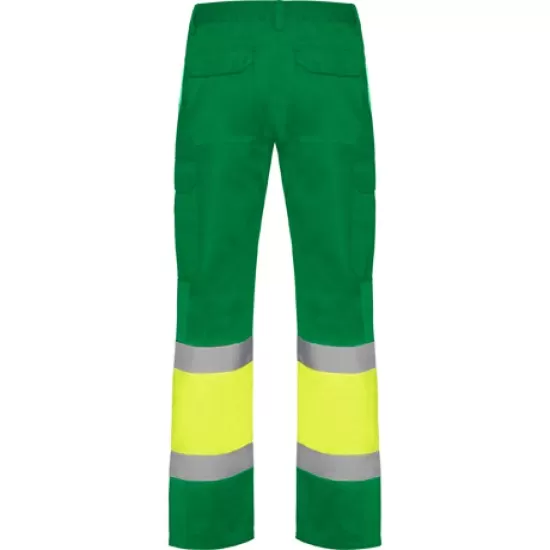 Pantaloni HiVis cu dungi reflectorizante, Daily Verde/galben Pantaloni HiVis cu dungi reflectorizante, Daily Verde/galben