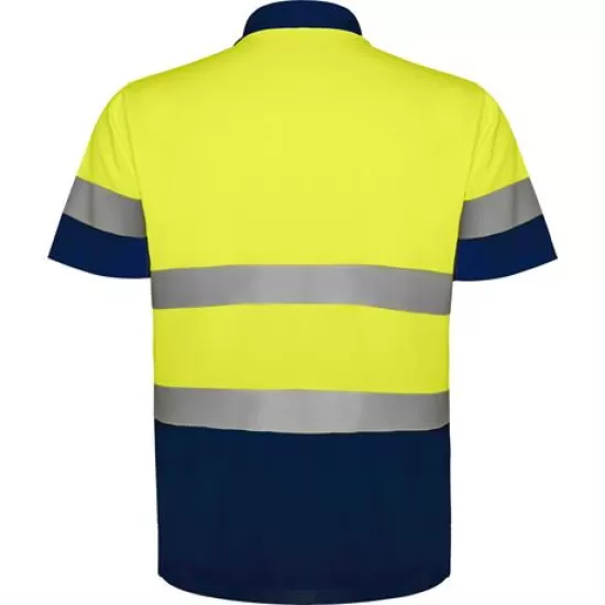 Tricou polo HiVis reflectorizant, poliester, Galben bleumarin Tricou polo HiVis reflectorizant, poliester, Galben bleumarin