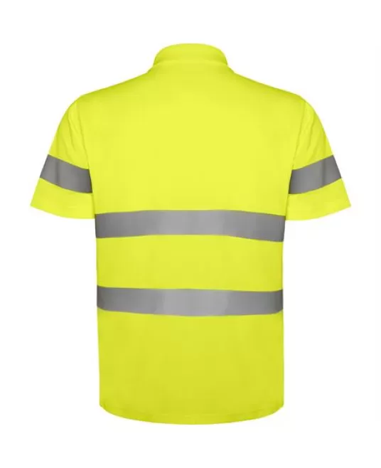 Tricou polo HiVis reflectorizant, poliester, Galben