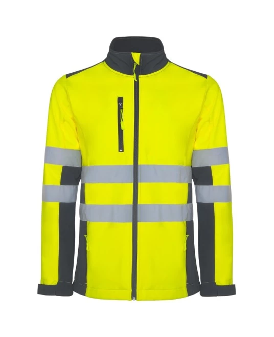 Jacheta softshell HiVis,Galben gri inchis Jacheta softshell HiVis,Galben gri inchis
