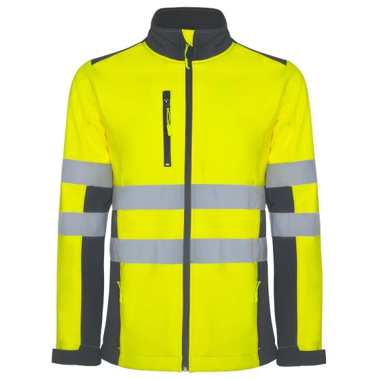 Jacheta softshell HiVis,Galben gri inchis Jacheta softshell HiVis,Galben gri inchis