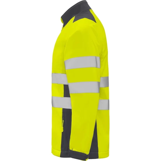 Jacheta softshell HiVis,Galben gri inchis Jacheta softshell HiVis,Galben gri inchis