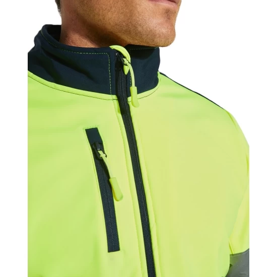 Jacheta softshell HiVis,Galben gri inchis Jacheta softshell HiVis,Galben gri inchis