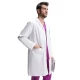 Halat alb pentru barbati, tercot 195g/m2 Halat alb pentru barbati, tercot 195g/m2