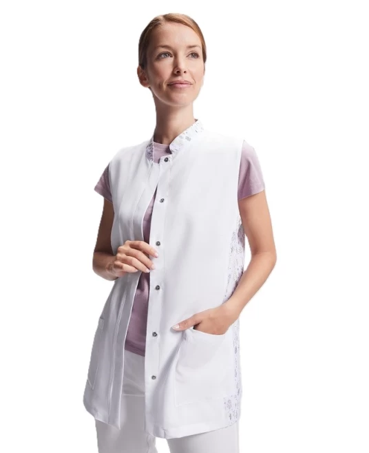 Halat fara maneci femei, alb Halat fara maneci femei, alb