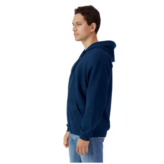 Hanorac cu gluga si fermoar Gildan, 285g/m2, bleumarin Hanorac cu gluga si fermoar Gildan, 285g/m2, bleumarin