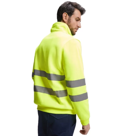 Hanorac Hi-Vis cu fermoar scurt, 280 g/mp, Galben Hanorac Hi-Vis cu fermoar scurt, 280 g/mp, Galben