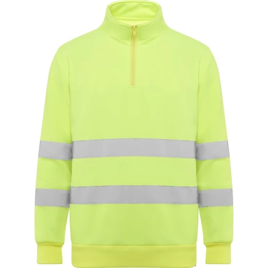 Hanorac Hi-Vis cu fermoar scurt, 280 g/mp, Galben Hanorac Hi-Vis cu fermoar scurt, 280 g/mp, Galben
