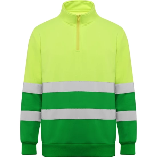 Hanorac Hi-Vis cu fermoar scurt, 280 g/mp, Galben-Verde Hanorac Hi-Vis cu fermoar scurt, 280 g/mp, Galben-Verde