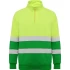 Hanorac fleece HiVis cu fermoar scurt, 280 g/mp, Galben-Verde