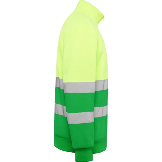 Hanorac Hi-Vis cu fermoar scurt, 280 g/mp, Galben-Verde Hanorac Hi-Vis cu fermoar scurt, 280 g/mp, Galben-Verde