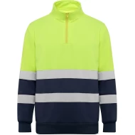 Hanorac fleece HiVis cu fermoar scurt, 280 g/mp, Galben-Bleumarin Hanorac fleece HiVis cu fermoar scurt, 280 g/mp, Galben-Bleumarin