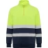 Hanorac fleece HiVis cu fermoar scurt, 280 g/mp, Galben-Bleumarin