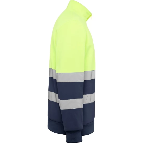 Hanorac Hi-Vis cu fermoar scurt, 280 g/mp, Galben-Bleumarin Hanorac Hi-Vis cu fermoar scurt, 280 g/mp, Galben-Bleumarin