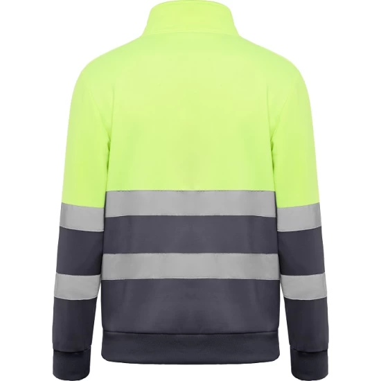Hanorac Hi-Vis cu fermoar scurt, 280 g/mp, Galben-Gri Hanorac Hi-Vis cu fermoar scurt, 280 g/mp, Galben-Gri
