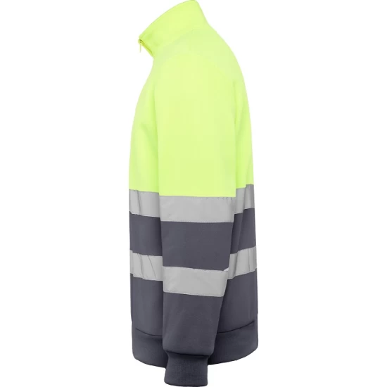 Hanorac Hi-Vis cu fermoar scurt, 280 g/mp, Galben-Gri Hanorac Hi-Vis cu fermoar scurt, 280 g/mp, Galben-Gri
