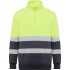 Hanorac fleece HiVis cu fermoar scurt, 280 g/mp,Galben-Gri