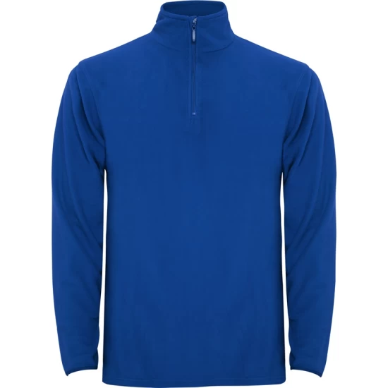 Fleece unisex cu fermoar scurt, 155 g/m2, albastru royal Fleece unisex cu fermoar scurt, 155 g/m2, albastru royal