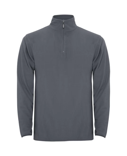 Fleece unisex cu fermoar scurt, 155 g/m2, gri plumb Fleece unisex cu fermoar scurt, 155 g/m2, gri plumb