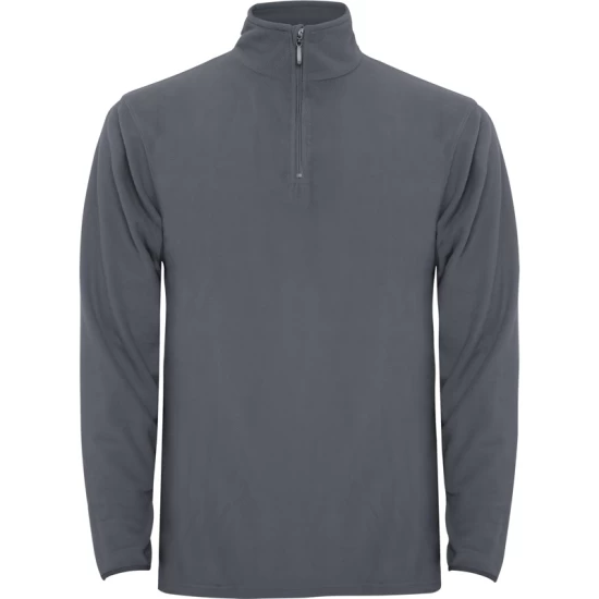 Fleece unisex cu fermoar scurt, 155 g/m2, gri plumb Fleece unisex cu fermoar scurt, 155 g/m2, gri plumb