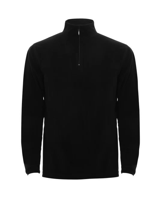 Fleece unisex cu fermoar scurt, 155 g/m2, negru Fleece unisex cu fermoar scurt, 155 g/m2, negru