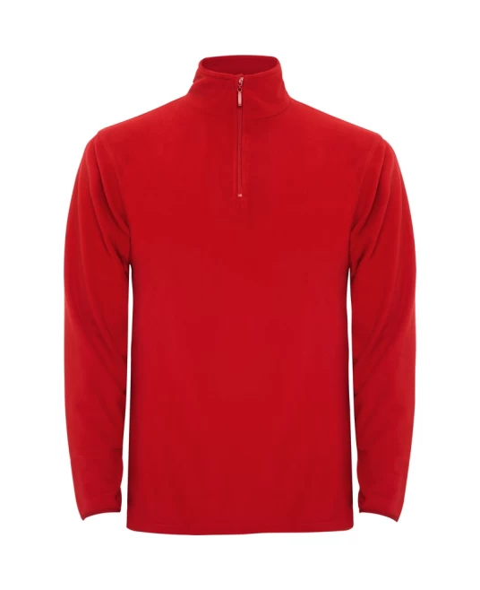 Fleece unisex cu fermoar scurt, 155 g/m2, rosu Fleece unisex cu fermoar scurt, 155 g/m2, rosu