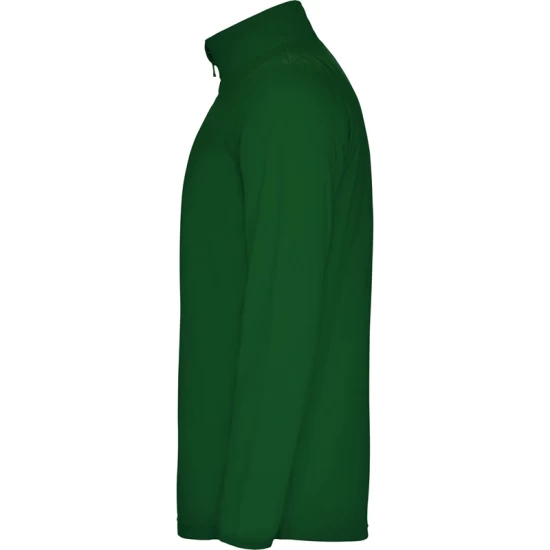 Fleece unisex cu fermoar scurt, 155 g/m2, verde sticla