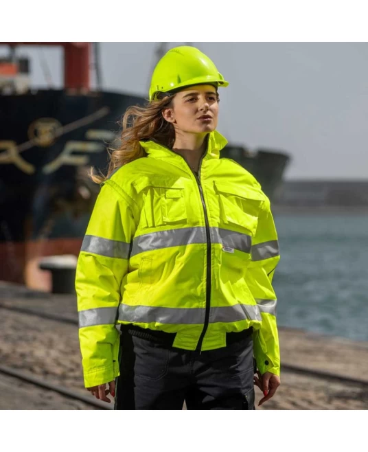 Jacheta Hi-Vis 2 in 1, maneci detasabile Jacheta Hi-Vis 2 in 1, maneci detasabile