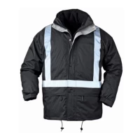 Jacheta de iarna 4 in 1, dungi reflectorizante, negru Jacheta de iarna 4 in 1, dungi reflectorizante, negru