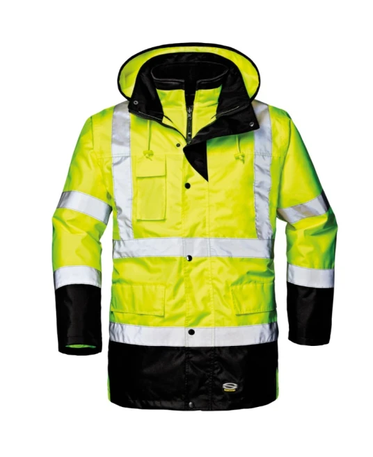 Jacheta HiVis 4 in 1 premium, impermeabila, galben-negru Jacheta HiVis 4 in 1 premium, impermeabila, galben-negru