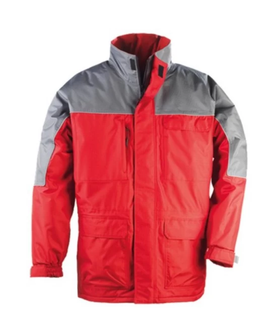 Jacheta de iarna ripstop, rosu-gri Jacheta de iarna ripstop, rosu-gri
