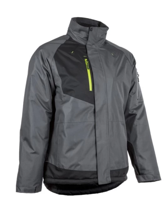 Jacheta de iarna premium ripstop rezistent, gri-galben/negru-portocaliu Jacheta de iarna premium ripstop rezistent, gri-galben/negru-portocaliu