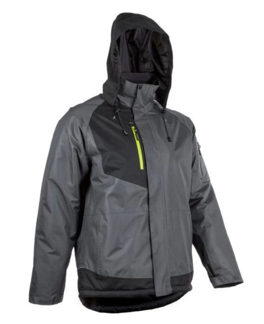 Jacheta de iarna premium ripstop rezistent, gri-galben/negru-portocaliu Jacheta de iarna premium ripstop rezistent, gri-galben/negru-portocaliu