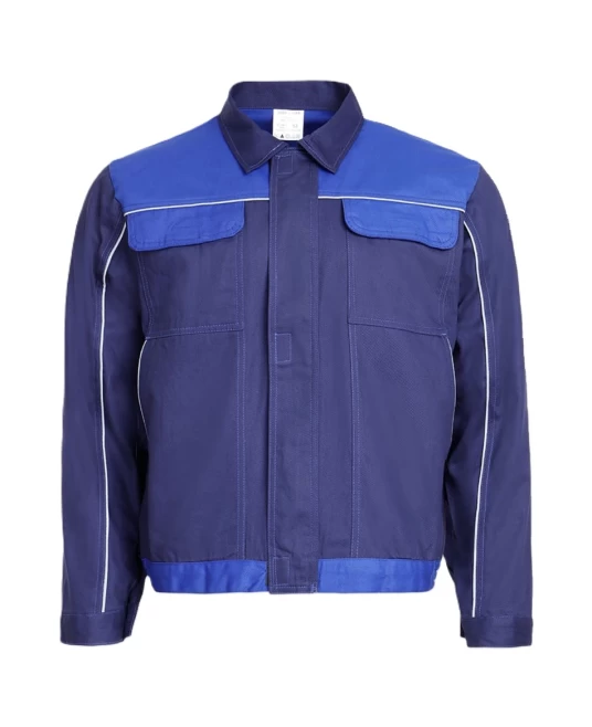 Jacheta de lucru bumbac Asimov, densitate 240g/m2, bleumarin/albastru