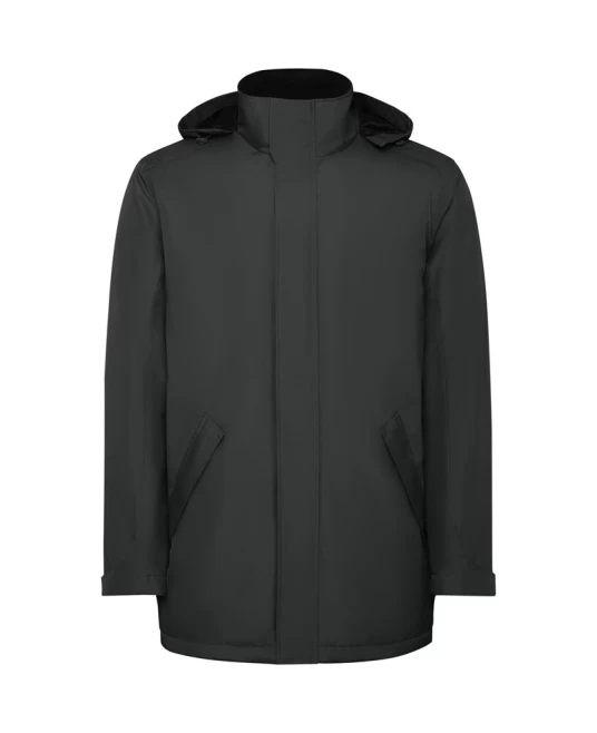 Jacheta de iarna barbati, impermeabila, gri inchis