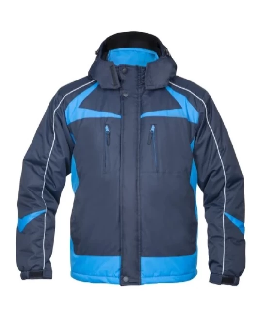 Jacheta de iarna impermeabila,  bleumarin-albastru/negru-rosu