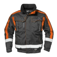 Jacheta de iarna 4 in 1 premium, gri antracit-portocaliu