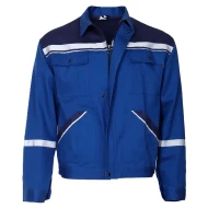 Jacheta de lucru Colins, tercot 200g/m2, albastru bleumarin dungi reflectorizante Jacheta de lucru Colins, tercot 200g/m2, albastru bleumarin dungi reflectorizante