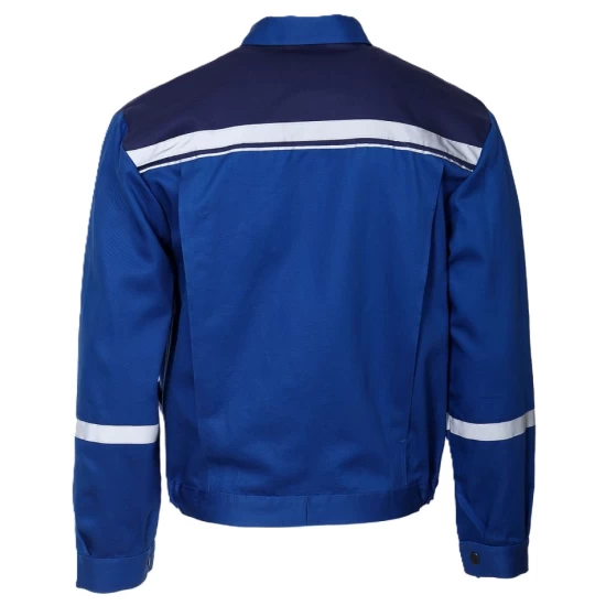 Jacheta de lucru Colins, tercot 200g/m2, albastru bleumarin dungi reflectorizante Jacheta de lucru Colins, tercot 200g/m2, albastru bleumarin dungi reflectorizante