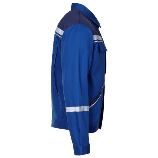 Jacheta de lucru Colins, tercot 200g/m2, albastru bleumarin dungi reflectorizante Jacheta de lucru Colins, tercot 200g/m2, albastru bleumarin dungi reflectorizante