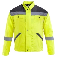 Jacheta HiVis dungi reflectorizante Colins, tercot 240g/m2, galben negru Jacheta HiVis dungi reflectorizante Colins, tercot 240g/m2, galben negru