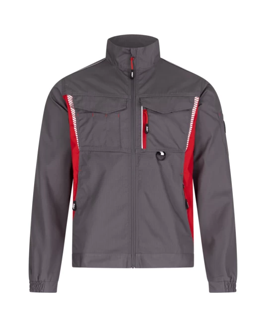 Jacheta de lucru subtire Drift, ripstop foarte rezistent, 200g/mp, gri rosu