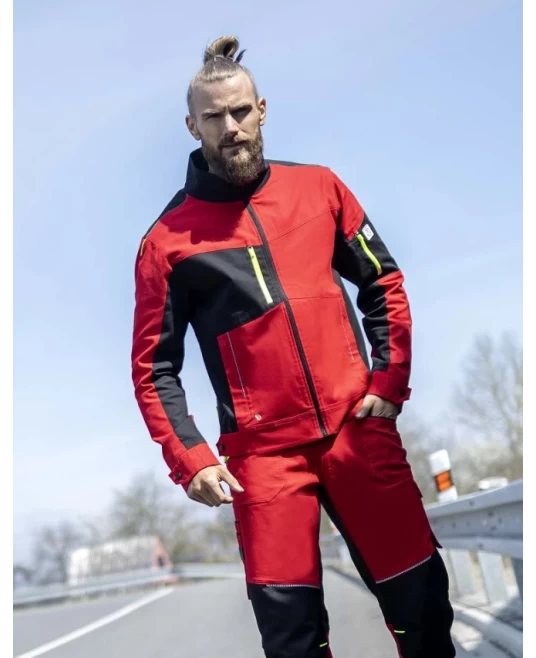  Jacheta de lucru 4xstretch premium slimfit, rosu