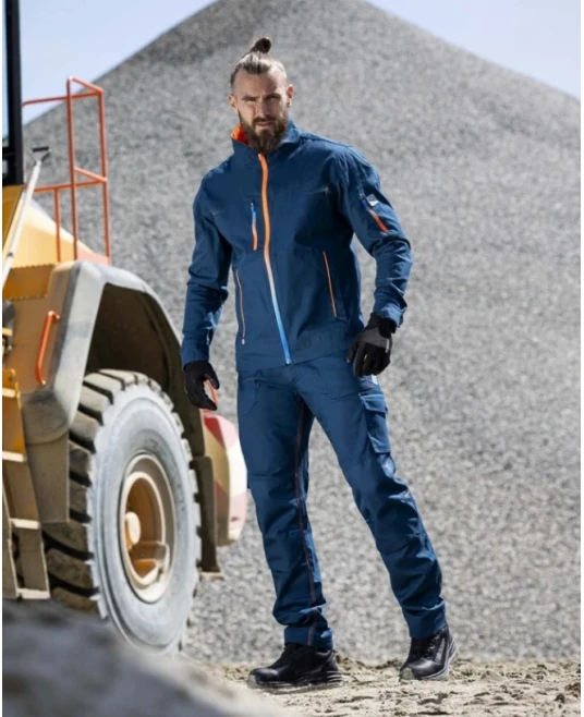 Jacheta de lucru slim fit premium albastru – bumbac stretch, ultra rezistenta